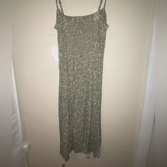 Reformation Afternoon Midi Dress in Juniper Green Floral 12 NWT - Picture 8 of 9